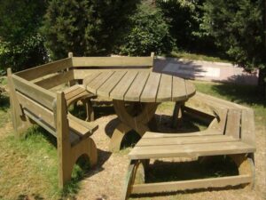 Mesa de Picnic de Media Luna